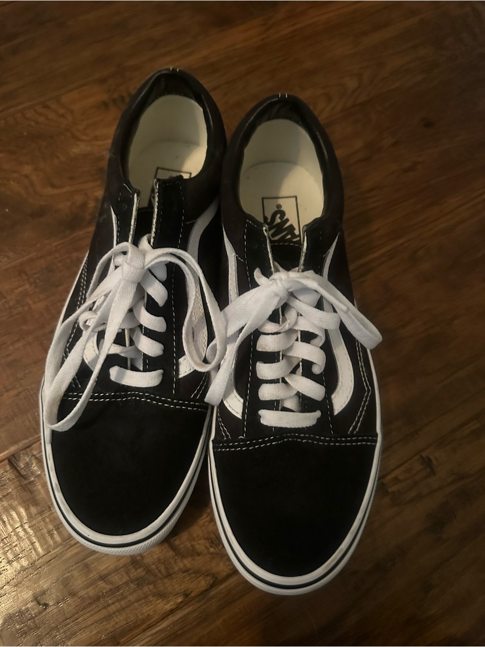 Vans Black and White Low-Top Skate Sneakers - Picture 3 of 6